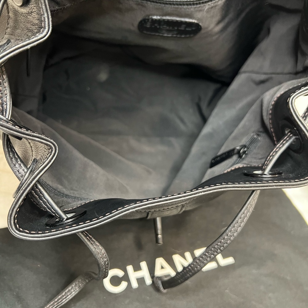 💯💎Authentic💎 CHANEL CC Turnlock Lambskin Leather Backpack - Picture 8 of 14